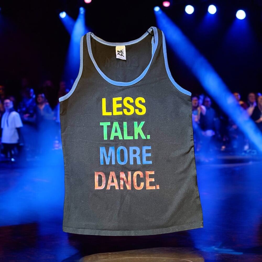 Zumba Wear Juniors Medium Tank-Less Talk More Dance Graphic-Workout Top-Fitness